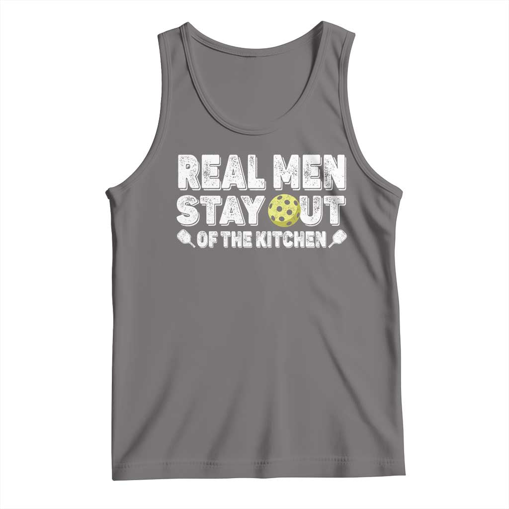 Funny Pickleball Tank Top Real Men Stay Out Of The Kitchen Pickle Ball Sports