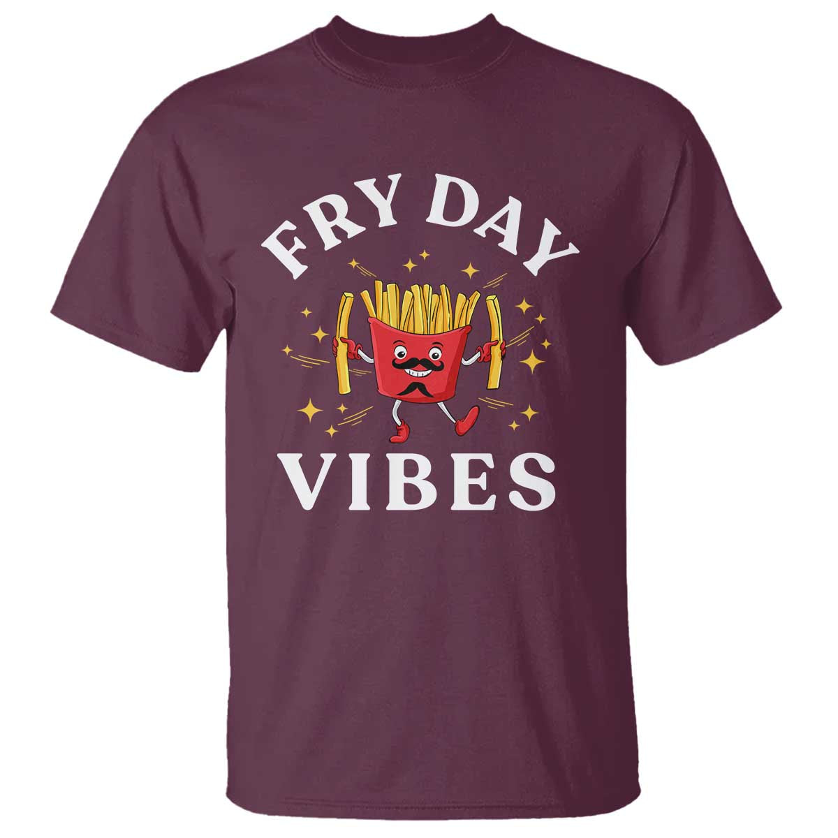 Funny French Fries T Shirt Fry Day Vibes Fast Food - Wonder Print Shop