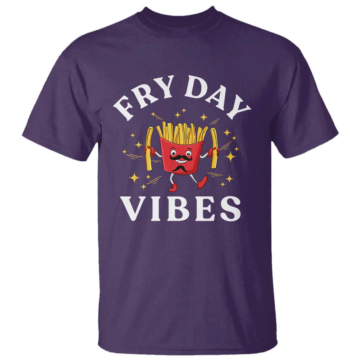 Funny French Fries T Shirt Fry Day Vibes Fast Food - Wonder Print Shop