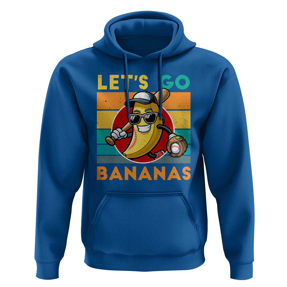Funny Baseball Hoodie Let's Go Bananas Bat Ball Sport - Wonder Print Shop