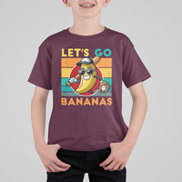 Funny Baseball T Shirt For Kid Let's Go Bananas Bat Ball Sport - Wonder Print Shop