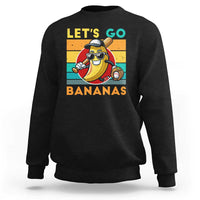 Funny Baseball Sweatshirt Let's Go Bananas Bat Ball Sport - Wonder Print Shop