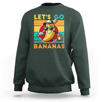 Funny Baseball Sweatshirt Let's Go Bananas Bat Ball Sport - Wonder Print Shop