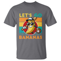 Funny Baseball T Shirt Let's Go Bananas Bat Ball Sport - Wonder Print Shop