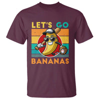 Funny Baseball T Shirt Let's Go Bananas Bat Ball Sport - Wonder Print Shop