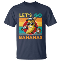Funny Baseball T Shirt Let's Go Bananas Bat Ball Sport - Wonder Print Shop