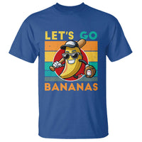 Funny Baseball T Shirt Let's Go Bananas Bat Ball Sport - Wonder Print Shop