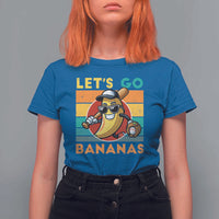 Funny Baseball T Shirt For Women Let's Go Bananas Bat Ball Sport - Wonder Print Shop