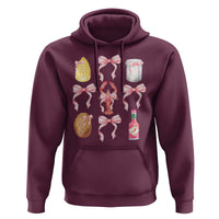 Funny Crawfish Bow Pink Hoodie Cute Coquette Y2k Clean Girl Aesthetic - Wonder Print Shop