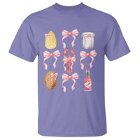 Funny Crawfish Bow Pink T Shirt Cute Coquette Y2k Clean Girl Aesthetic - Wonder Print Shop