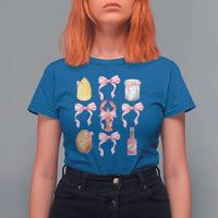 Funny Crawfish Bow Pink T Shirt For Women Cute Coquette Y2k Clean Girl Aesthetic - Wonder Print Shop