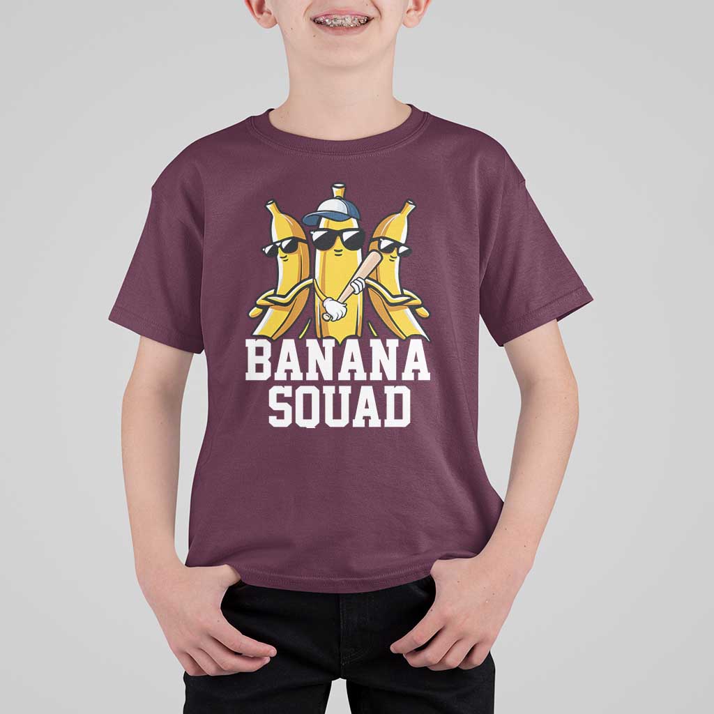 Funny Banana Squad T Shirt For Kid Baseball Bat Cute Halloween Costume - Wonder Print Shop