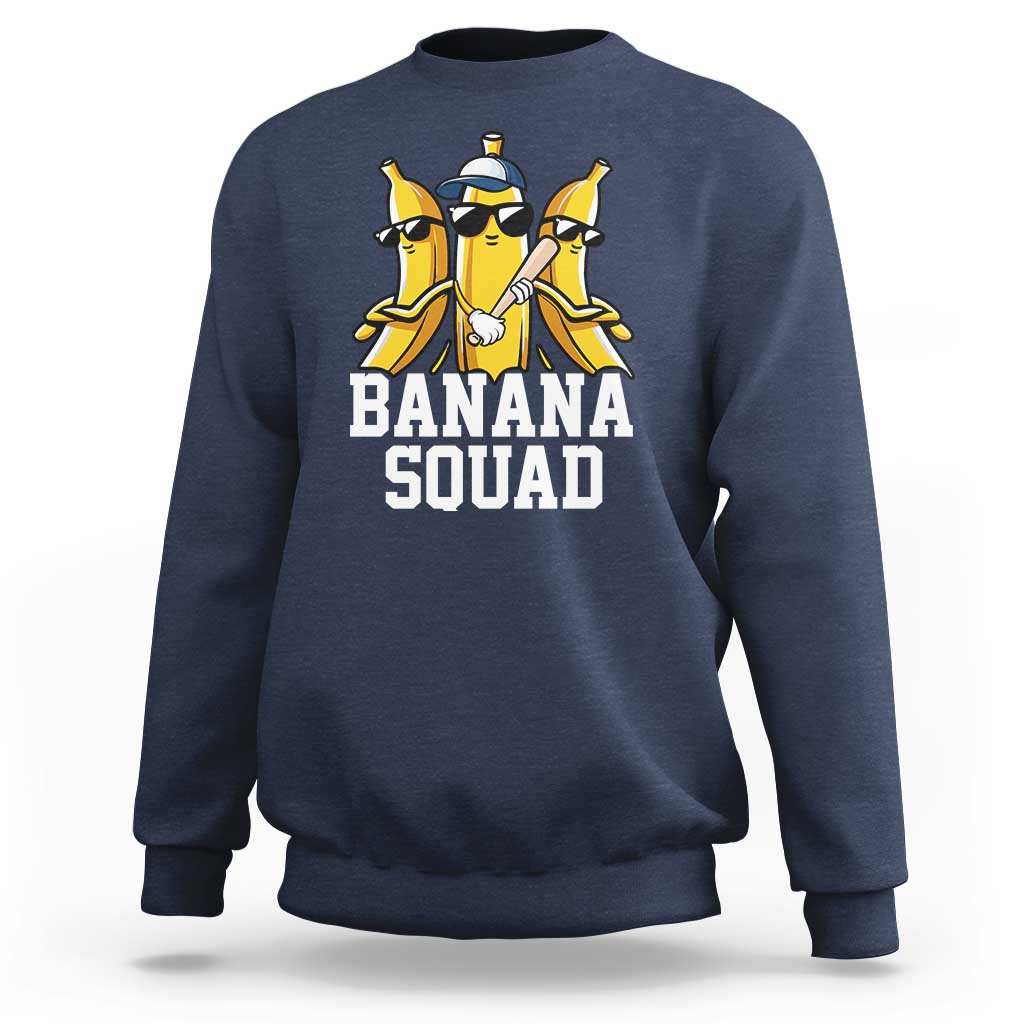 Funny Banana Squad Sweatshirt Baseball Bat Cute Halloween Costume - Wonder Print Shop