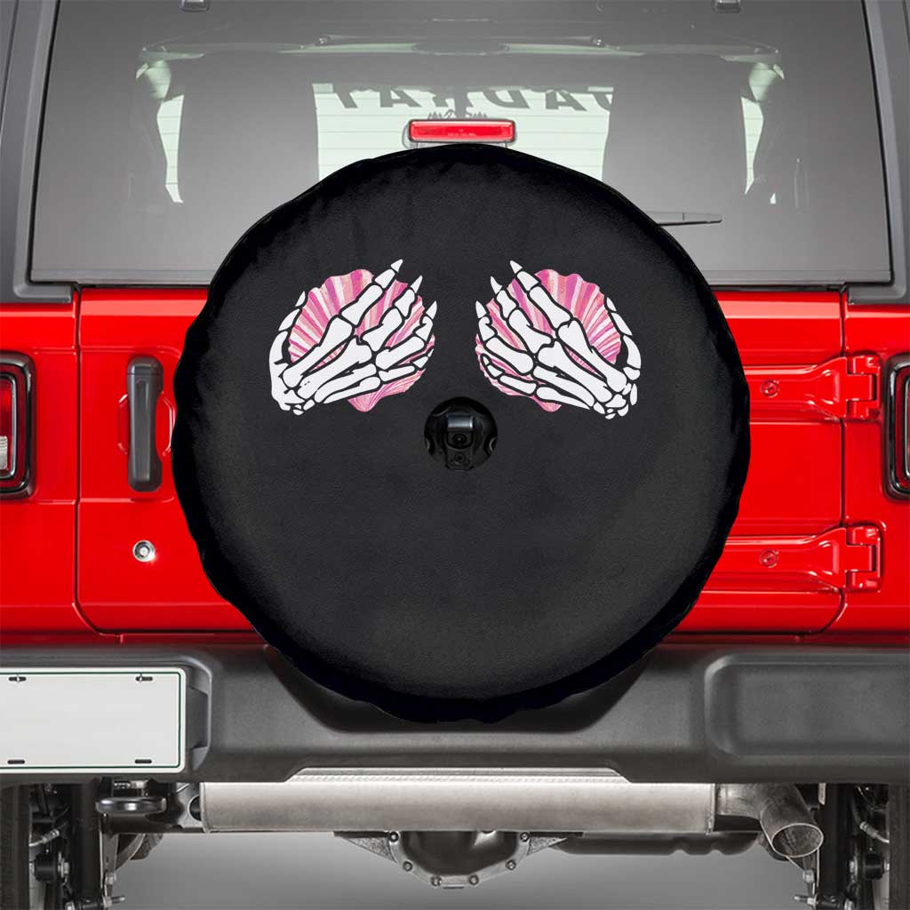 Funny Skeleton Hands Seashell Bikini Halloween Beach Spare Tire Cover - Wonder Print Shop