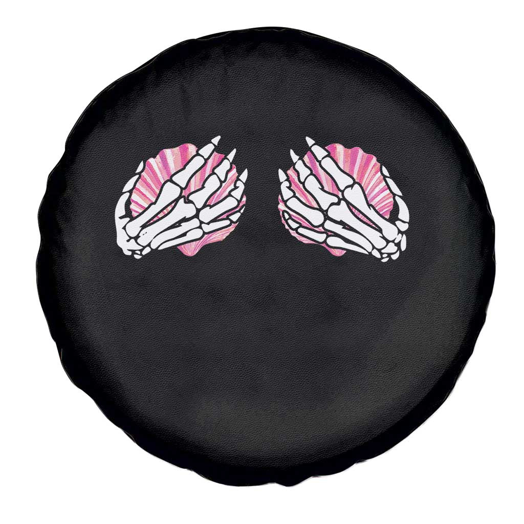 Funny Skeleton Hands Seashell Bikini Halloween Beach Spare Tire Cover - Wonder Print Shop