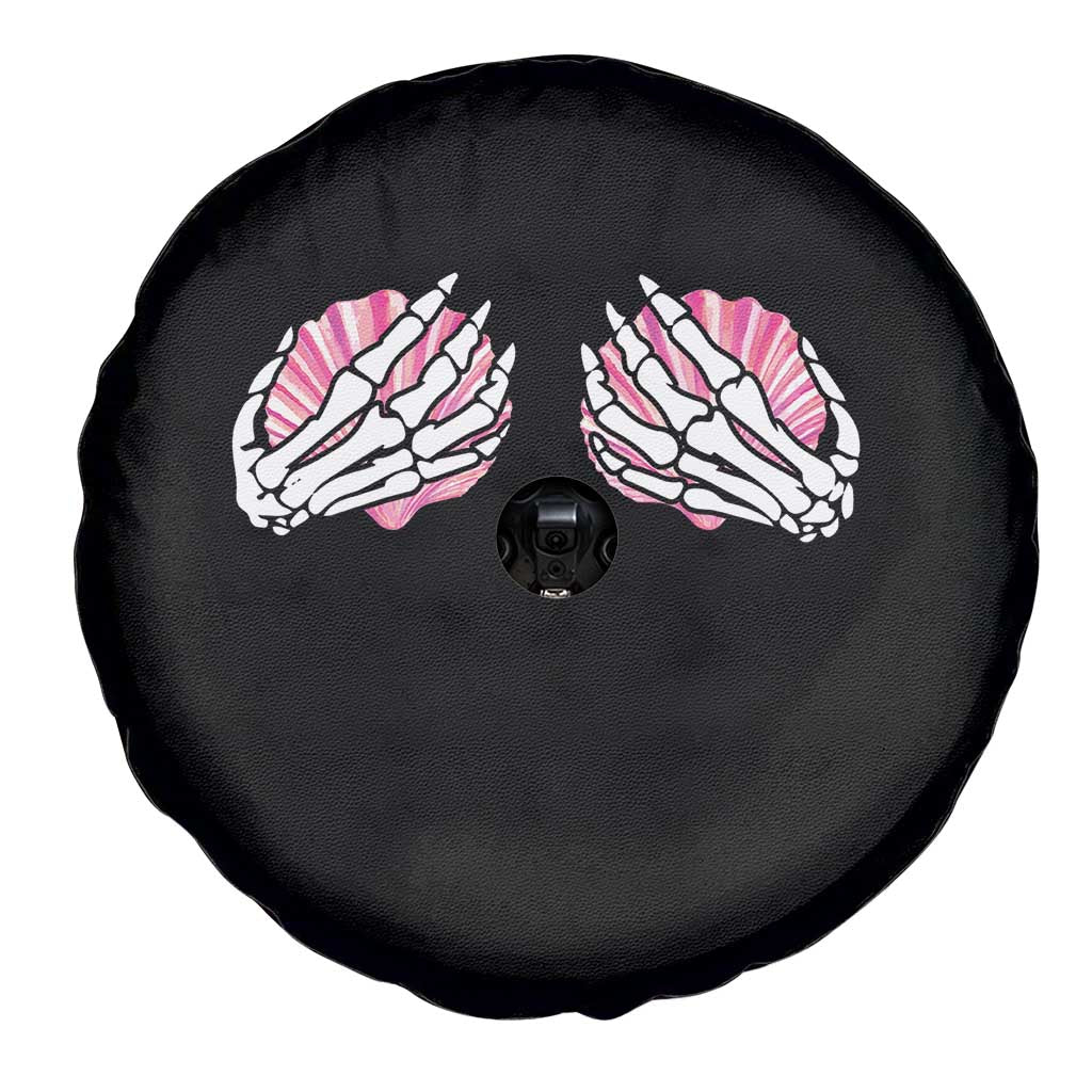 Funny Skeleton Hands Seashell Bikini Halloween Beach Spare Tire Cover - Wonder Print Shop