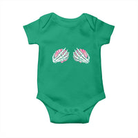 Funny Skeleton Hands Seashell Bikini Halloween Beach Baby Onesie - Wonder Print Shop