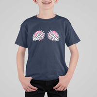 Funny Skeleton Hands Seashell Bikini Halloween Beach T Shirt For Kid - Wonder Print Shop