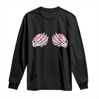 Funny Skeleton Hands Seashell Bikini Halloween Beach Long Sleeve Shirt - Wonder Print Shop