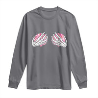 Funny Skeleton Hands Seashell Bikini Halloween Beach Long Sleeve Shirt - Wonder Print Shop