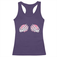 Funny Skeleton Hands Seashell Bikini Halloween Beach Racerback Tank Top - Wonder Print Shop