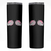 Funny Skeleton Hands Seashell Bikini Halloween Beach Skinny Tumbler - Wonder Print Shop