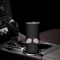 Funny Skeleton Hands Seashell Bikini Halloween Beach Skinny Tumbler - Wonder Print Shop