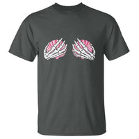 Funny Skeleton Hands Seashell Bikini Halloween Beach T Shirt - Wonder Print Shop