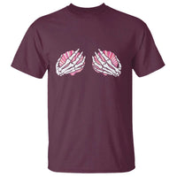 Funny Skeleton Hands Seashell Bikini Halloween Beach T Shirt - Wonder Print Shop