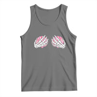 Funny Skeleton Hands Seashell Bikini Halloween Beach Tank Top - Wonder Print Shop