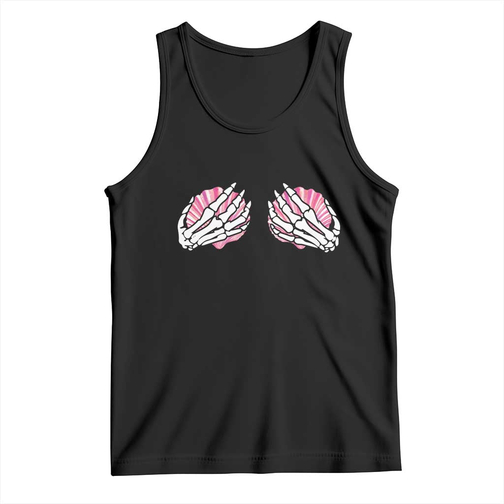 Funny Skeleton Hands Seashell Bikini Halloween Beach Tank Top - Wonder Print Shop