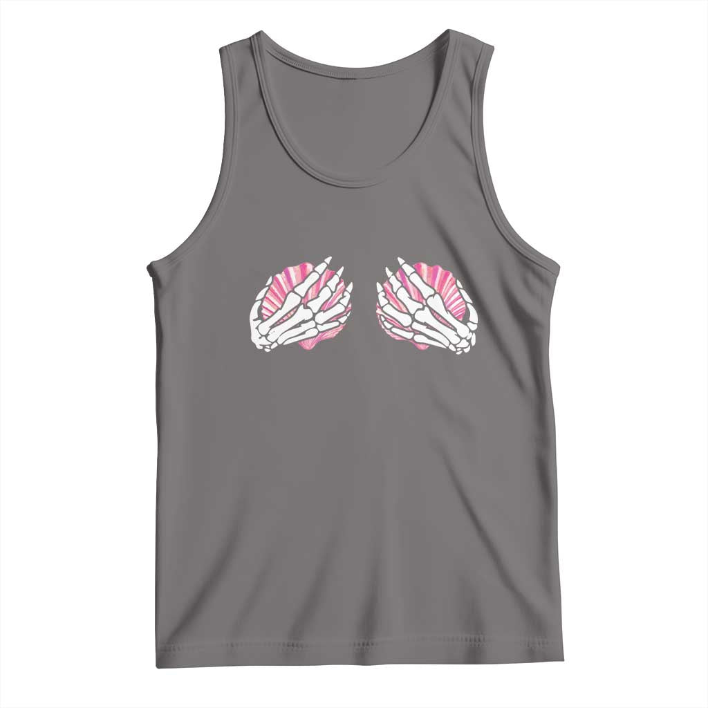 Funny Skeleton Hands Seashell Bikini Halloween Beach Tank Top - Wonder Print Shop
