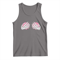 Funny Skeleton Hands Seashell Bikini Halloween Beach Tank Top - Wonder Print Shop