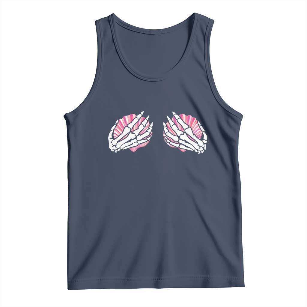Funny Skeleton Hands Seashell Bikini Halloween Beach Tank Top - Wonder Print Shop