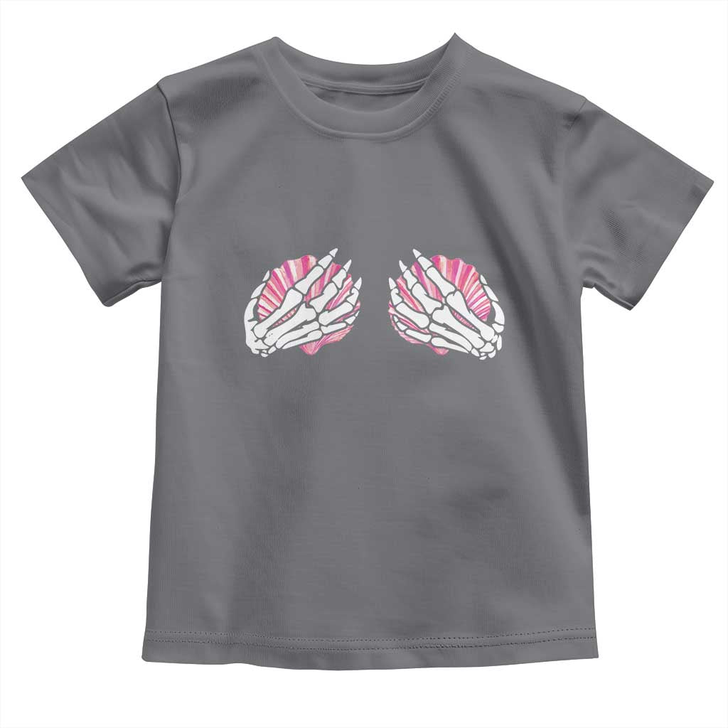 Funny Skeleton Hands Seashell Bikini Halloween Beach Toddler T Shirt - Wonder Print Shop