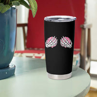 Funny Skeleton Hands Seashell Bikini Halloween Beach Tumbler Cup - Wonder Print Shop