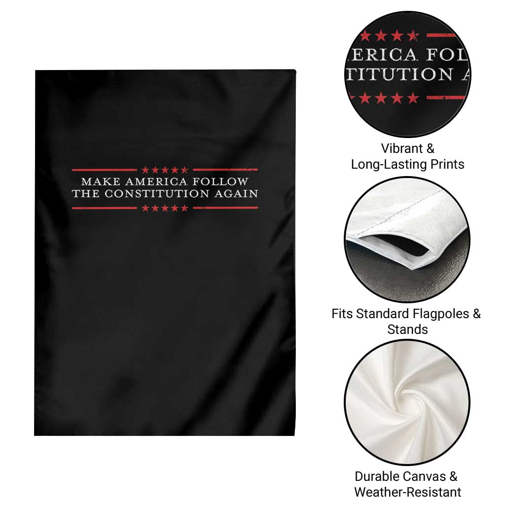 Funny Make America Follow The Constitution Again Garden Flag - Wonder Print Shop