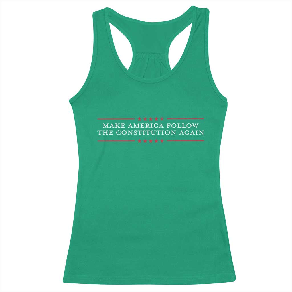 Funny Make America Follow The Constitution Again Racerback Tank Top - Wonder Print Shop