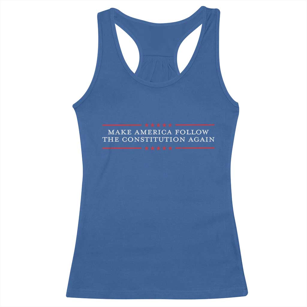 Funny Make America Follow The Constitution Again Racerback Tank Top - Wonder Print Shop