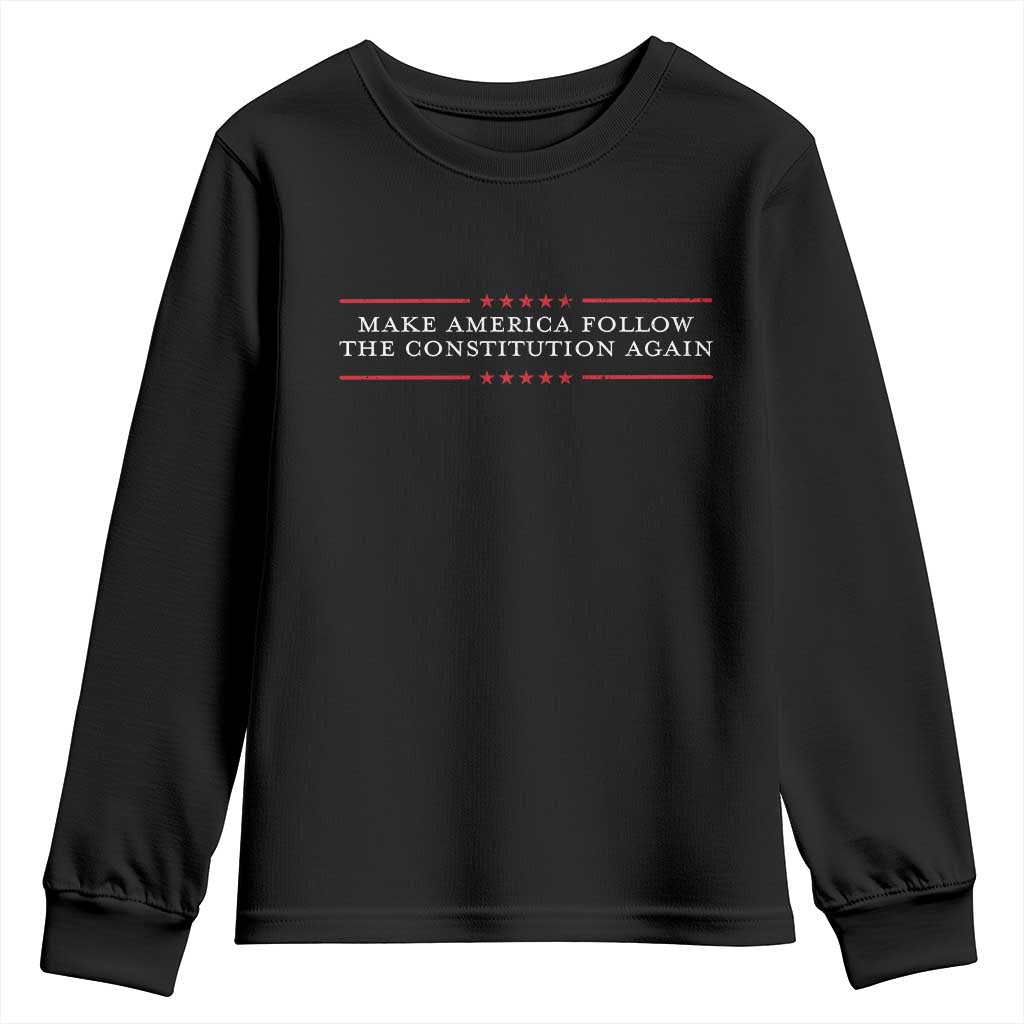 Funny Make America Follow The Constitution Again Youth Sweatshirt - Wonder Print Shop