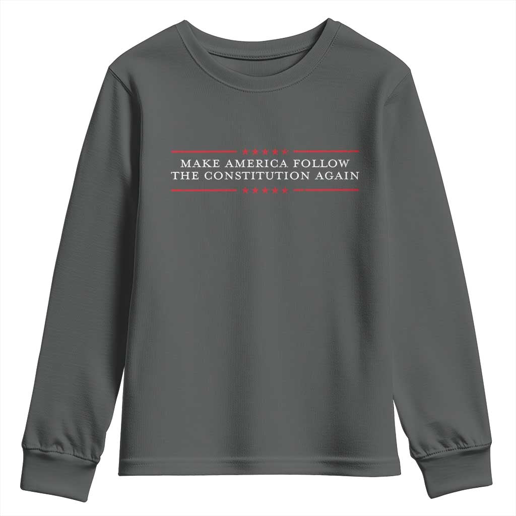 Funny Make America Follow The Constitution Again Youth Sweatshirt - Wonder Print Shop