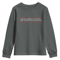 Funny Make America Follow The Constitution Again Youth Sweatshirt - Wonder Print Shop