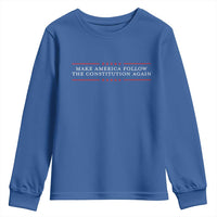 Funny Make America Follow The Constitution Again Youth Sweatshirt - Wonder Print Shop