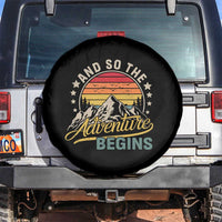 And So The Adventure Begins Spare Tire Cover Camping Hiking Lover - Wonder Print Shop