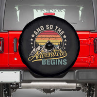 And So The Adventure Begins Spare Tire Cover Camping Hiking Lover - Wonder Print Shop