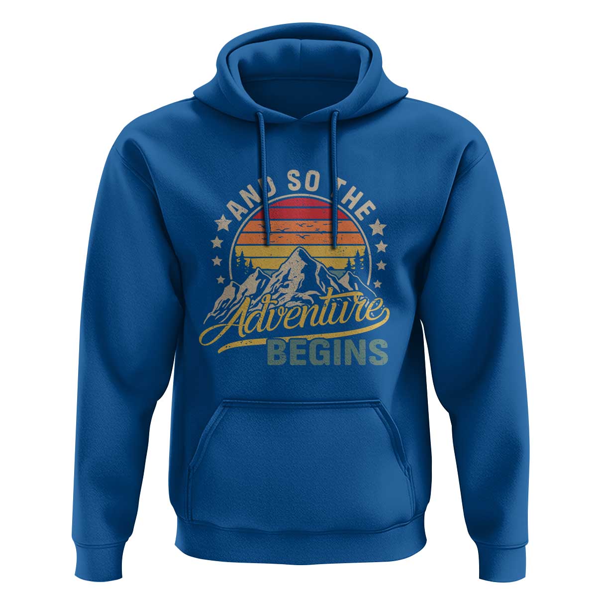 And So The Adventure Begins Hoodie Camping Hiking Lover - Wonder Print Shop