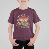 And So The Adventure Begins T Shirt For Kid Camping Hiking Lover - Wonder Print Shop