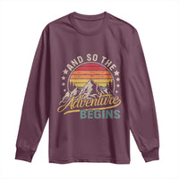 And So The Adventure Begins Long Sleeve Shirt Camping Hiking Lover - Wonder Print Shop