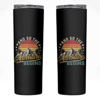 And So The Adventure Begins Skinny Tumbler Camping Hiking Lover - Wonder Print Shop