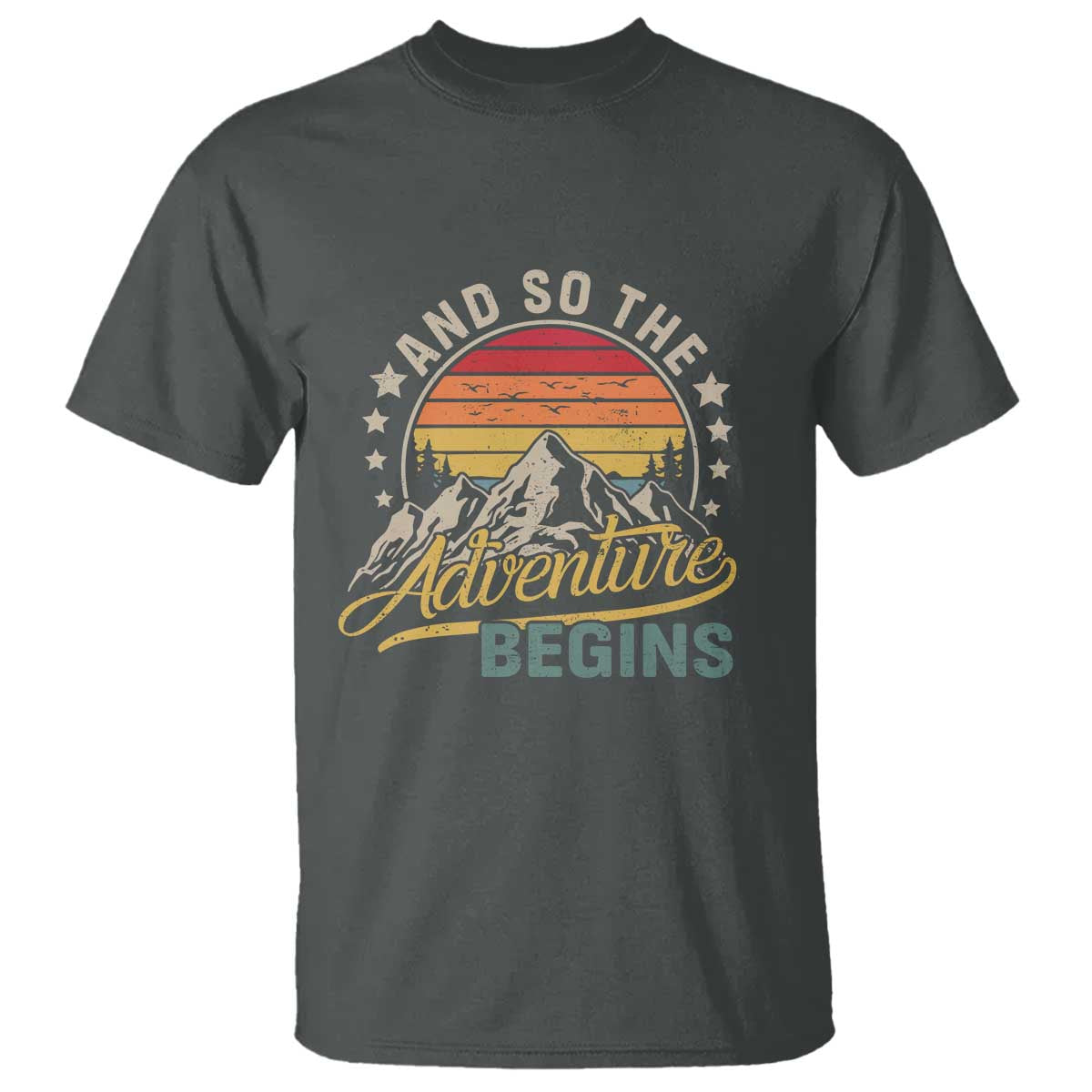 And So The Adventure Begins T Shirt Camping Hiking Lover - Wonder Print Shop